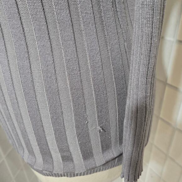 Ashley Stewart Women Gray Ribbed Knit Turtleneck Sweater Shirt Plus Size: 10/12 - Picture 5 of 10